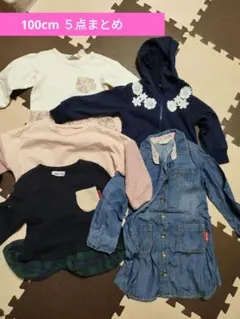 キッズ　女の子　トップス　まとめ売り　100　パーカー　長袖　スカート