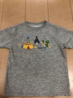 モンベル　110サイズ グレー Tシャツ インディアンテント　ウィックロン