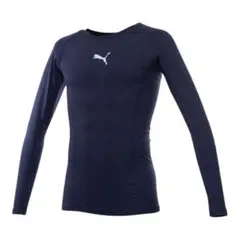 2枚セット！プーマ LIGA ベースレイヤー 長袖 Tシャツ(ネイビー)