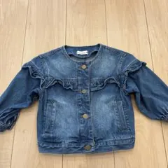 ブランシェス　ノーカラーデニムジャケット 90cm