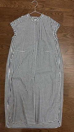 【美品】無印良品 ギンガムチェック ワンピース Sサイズ