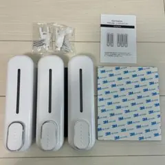 【新品】マグネット式 ソープディスペンサー 3連 ホワイト