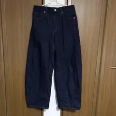 GU バレルレッグジーンズ　69 ネイビー　Lサイズ　丈標準