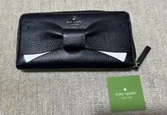 新品未使用品　kate spade リボン付き長財布 黒