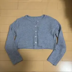 ニット カーディガン ブルー 韓国ガーリー