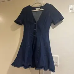 ZARA デニム 半袖ミニワンピース