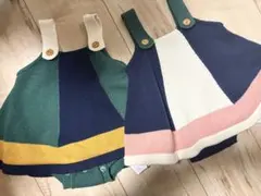 【新品】【Kinococo】 ワンピ風ロンパース　70cm 2枚セット