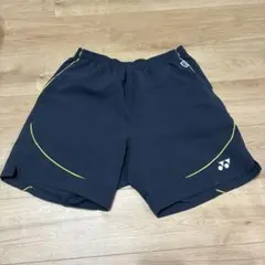 【9/5まで出品予定】YONEX バドミントン パンツ ネイビー イエローライン