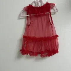 80cm【p.premier】チュールフリルレイヤードワンピース