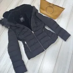 【痩せ見え✨】ZARAダウンジャケット　黒Sサイズ　送料込み