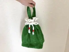 クリームソーダみたいな巾着バッグ