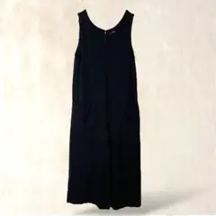 アナザーエディション　オーバーオール　ブラック　バックジップ　Ｖネック　ゆったり