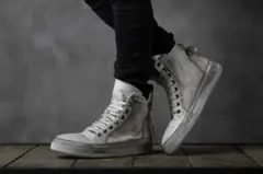 定価7.2万‼️マスナダ ハイカットスニーカー42 ICE 極美品♥️