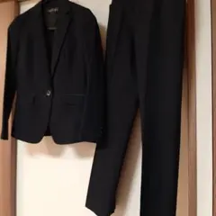 INDIVI ネイビー ストライプ パンツスーツ上36 下38 レディース　美品