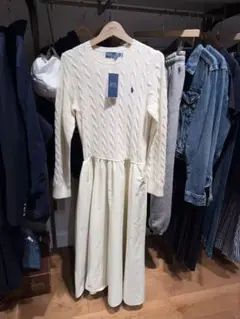 25年モデル完売品 ラルフローレン ハイブリッド ケーブル セーター ドレス