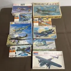 戦闘機プラモデル 8個セット ハセガワ イマイ 日本軍機 月光 隼など