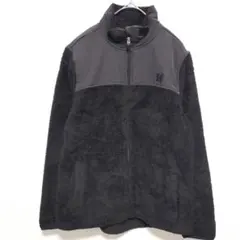 FILA フィラ ボアジャケット スタンドカラー 無地 M 黒