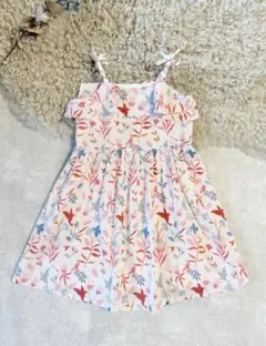 タルティーヌ エショコラ　ワンピース　PARIS企画フラワーバードプリント110