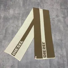 新品】DIESEL ディーゼル ロゴ刺繍 リバーシブル マフラー ストール