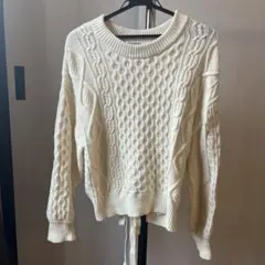 スナイデル　SNIDEL ケーブルデザインニットプルオーバー