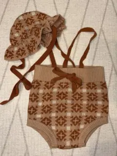 MABLI マブリ ニット ブルマ 帽子 2点セット 6M