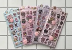 【4枚セット】　サンリオ　日焼けキティ　肉球　ぷにぷに　マシュマロシール　③