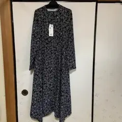 花柄アシンメトリックドレス