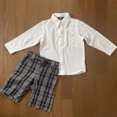 COMME CA ISM シャツとショートパンツセット 90