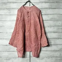 45rpm ガーゼ素材ノーカラーブラウス シャツ シースルー チャイナ スリット