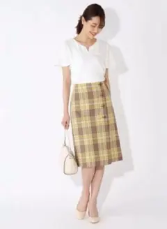 春にピッタリ♪earth music&ecology チェック タイトスカート