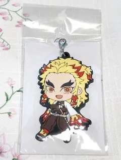 新品 鬼滅の刃 てくトコ ラバーストラップ 煉獄杏寿郎