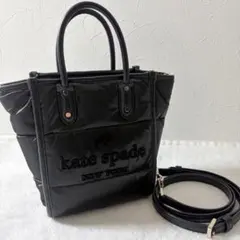 美品✨kate spade/エラパフィーファブリックミニトートバッグ/2way