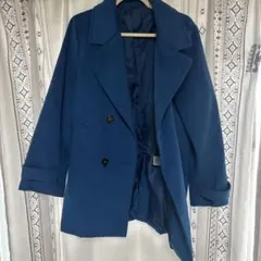 青 ダブルブレスト チェスターコート値下げしました