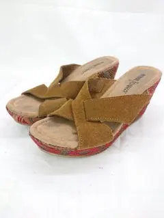 MINNETONKA ミネトンカ　サンダル ウェッジソール ブラウン　21■のサムネイル