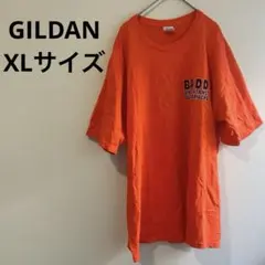 ギルダン 半袖Tシャツ クルーネック プリント XL 橙 綿 メンズ オレンジ