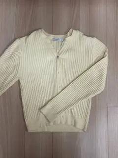 nugu mignon リブ編み 長袖 ニットカーディガン