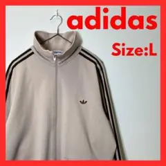 【美品】古着　アディダス　ジャージ　トラックジャケット　デサント製　メンズ　L