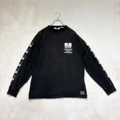 nn844 BEN DAVIS 長袖カットソー L 黒 バックプリント ロンTのサムネイル