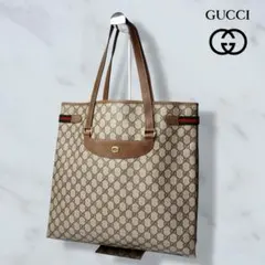011 美品 GUCCI シェリーライン トートバッグ ハンドバッグ PVC 6