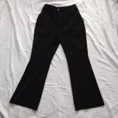 GU　黒フレアパンツ ストレッチ素材　ポケット付き