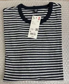 ユニクロ UNIQLO ソフトリブ クルーネックtシャツ NAVY