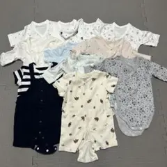 60サイズ　ベビー肌着　ロンパース11点セット