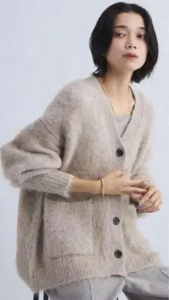 【美品】green label relaxing ベージュカーディガン
