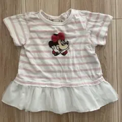 petit main ミニーマウス フリルTシャツ 90cm
