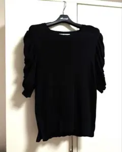 ⭐︎美品⭐︎ M-PREMIER COUTURE 黒 パフスリーブ ニット