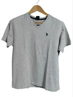 U.S. POLO ASSN. グレー Vネック Tシャツ Mサイズ