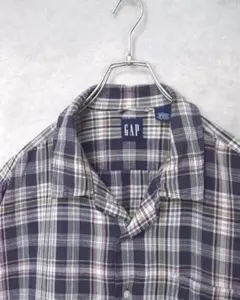 00s gap linen cotton open collar shirtのサムネイル