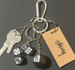 STUSSY アメカジ キーホルダー メンズ 8ボールヴィンテージ カラビナ