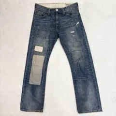 Levi’s 523 w32 ストレート ダメージ加工 パッチワーク