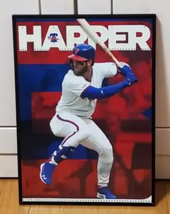 フィリーズ ブライスハーパーMLB！A3サイズポスターフレーム付き